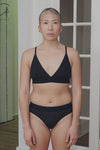 BASERANGE Bamboo Fiber and Cotton Wire-Free Wide-Brimmed Bra Collection Soft Underwear France BAS-BRTR-RB-000-BLACK BRTR-RB (BRTR)
